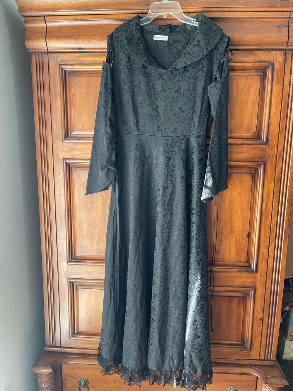Bellatrix Lestrange theatrical cosplay Costume dress witch gothic Edwardian